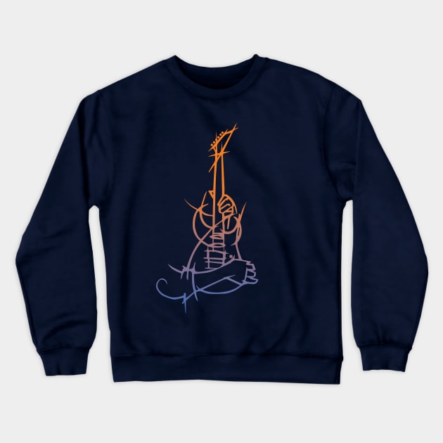 Guitar flow Crewneck Sweatshirt by Slappers